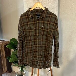 Men's Plaid Jacket - Olive Green